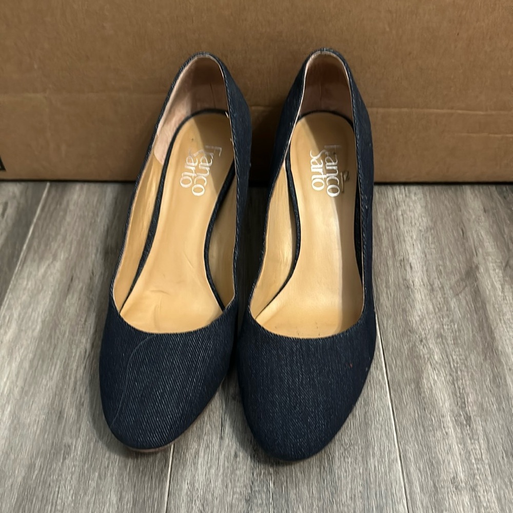 Franco Sarto Navy Blue Heels